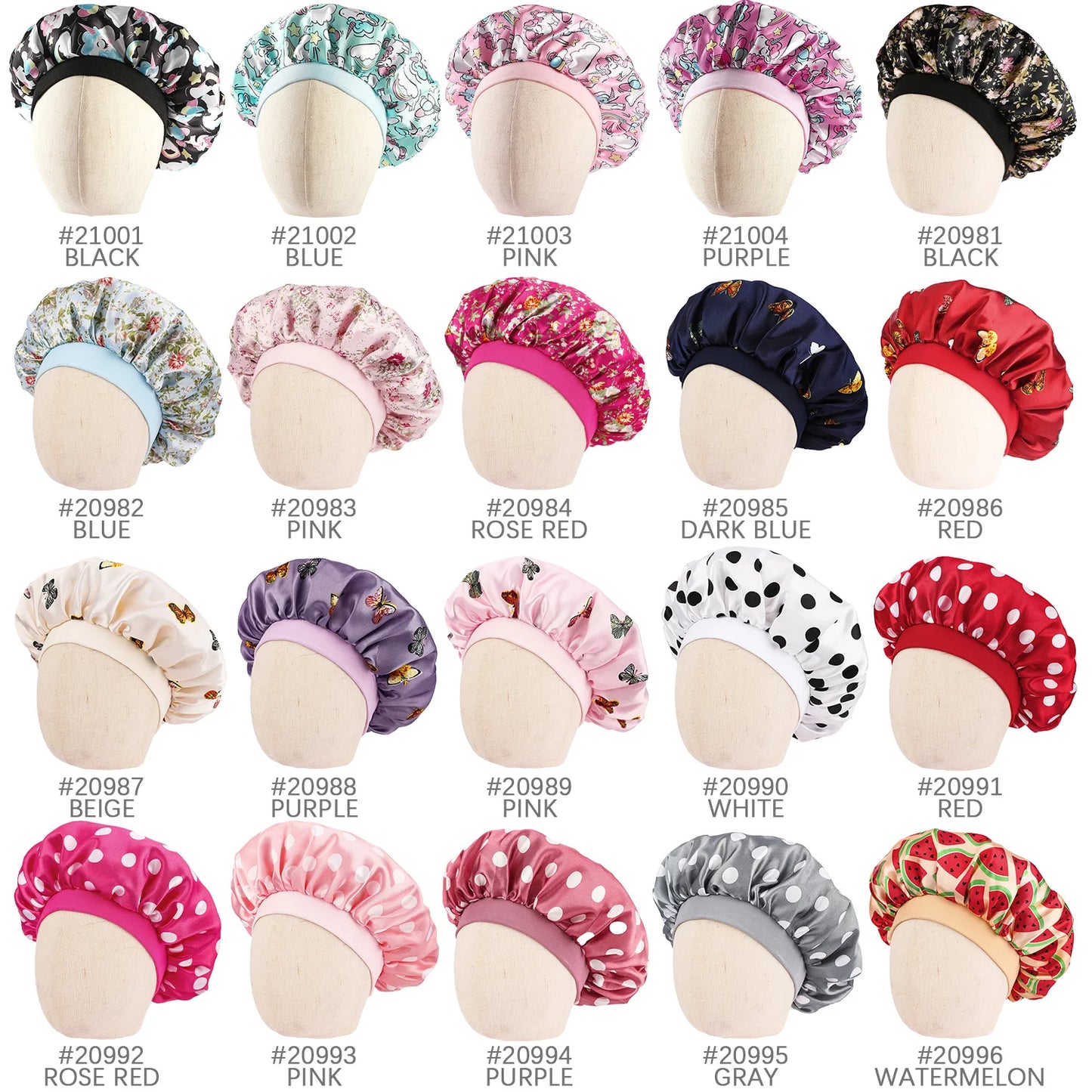 Fashion New African Children Adjustable Printing Ankara Satin Bonnet Sleep Cap Baby Kids Satin Bonnet Sleep Hat Silk Shower Cap