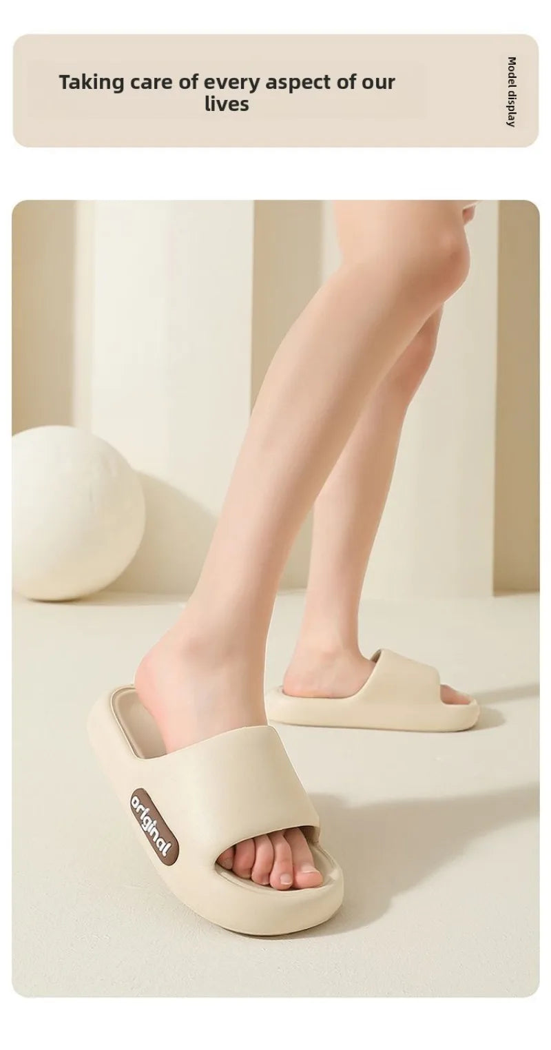 Step on Shit Slippers Female Summer Eva Indoor Home Household Mute Thick-soled Bathroom Non-slip Not Smelly FootMan Sandals.
