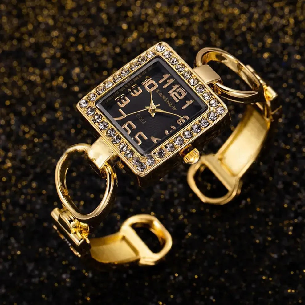 High Quality Fashion Women's Gold Watch Bangle Bracelet Stainless Steel Luxury Watches  Women Ladies Quartz Wristwatch Relogio