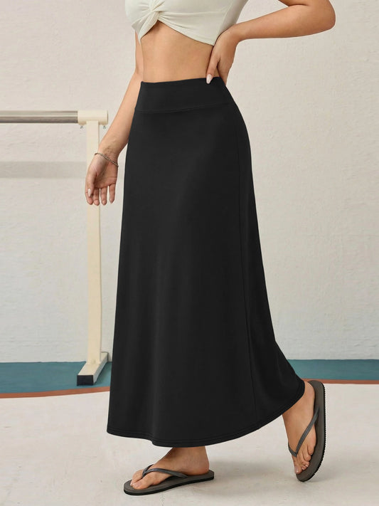 Uncomplicated Full Length Skirt, Relaxed Flowing Silhouette, Everyday Urban OOTD, Grocery Runs & Neighborhood Stroll