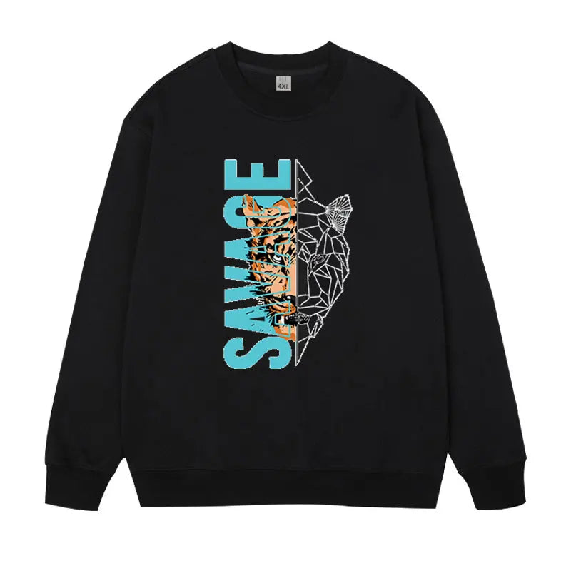 Plus Size Pullovers Men's Sweatshirts 110-185kg Oversized Round Neck Long Sleeve Tees Loose Tops Big Size Male Clothing 1XL-7XL