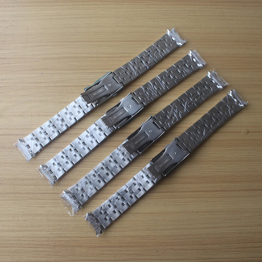 Watchbands Bracelet For 1853 PRC200 T17 T461 T055 T014 Men Fold Clasp Strap Watches Accessories Stainless Steel Watch Band Chain