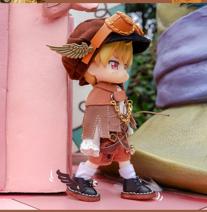 OB11 Doll Shoes Fashion Cowhide Boots Shoes for GSC, YMY, Obitsu 11, 1/12bjd Doll Accessories