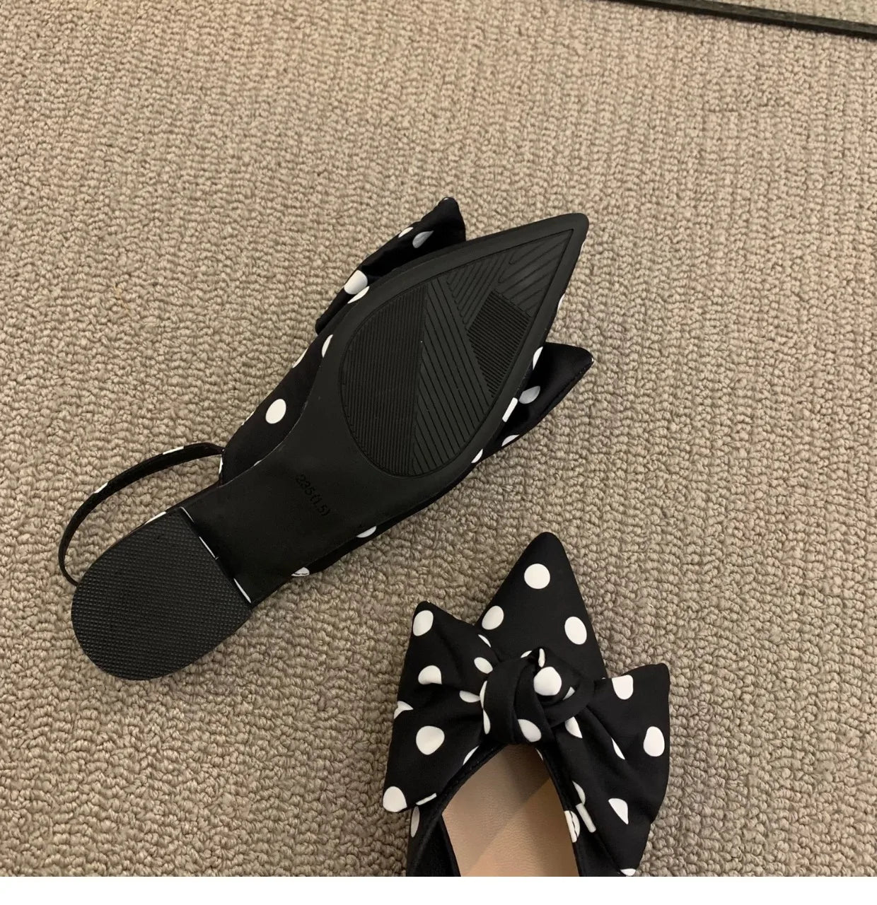 Bow Sandals Women 2022 Summer Pointed Low Heel Sandals Women Fashion Baotou Thin Strap Sandals High Heels Sandalias De Mujer