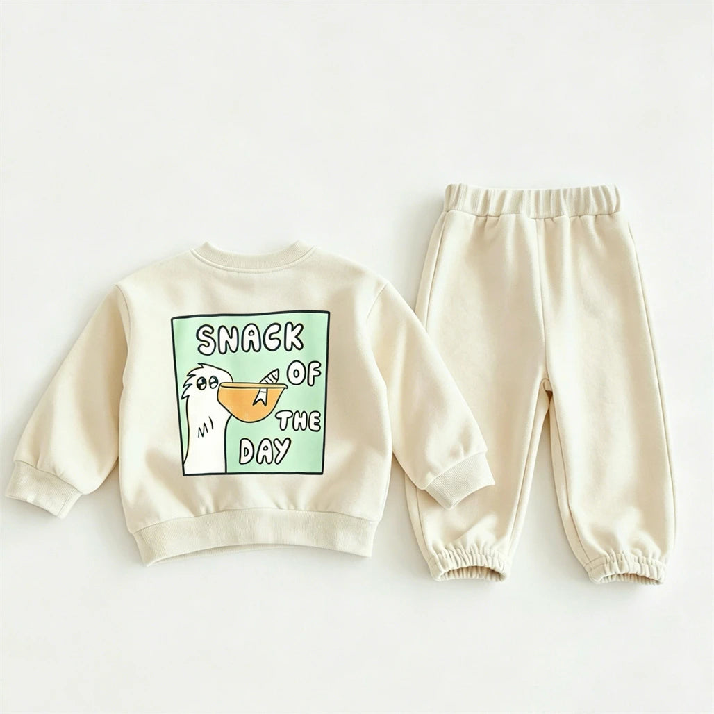 Toddler Fashion Casual Clothes Long-sleeved Outfits Baby Girls Cartoon Sweatshirts+Pants Two Piece Set Outer Wear Kids Tracksuit