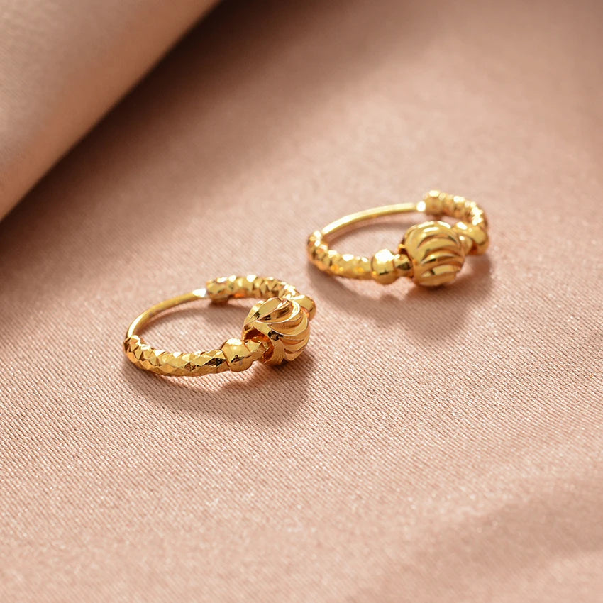 Ethiopian Gold Color Earrings For Woman African Fashion Wedding Bridal Party Wife Earrings Jewelry New