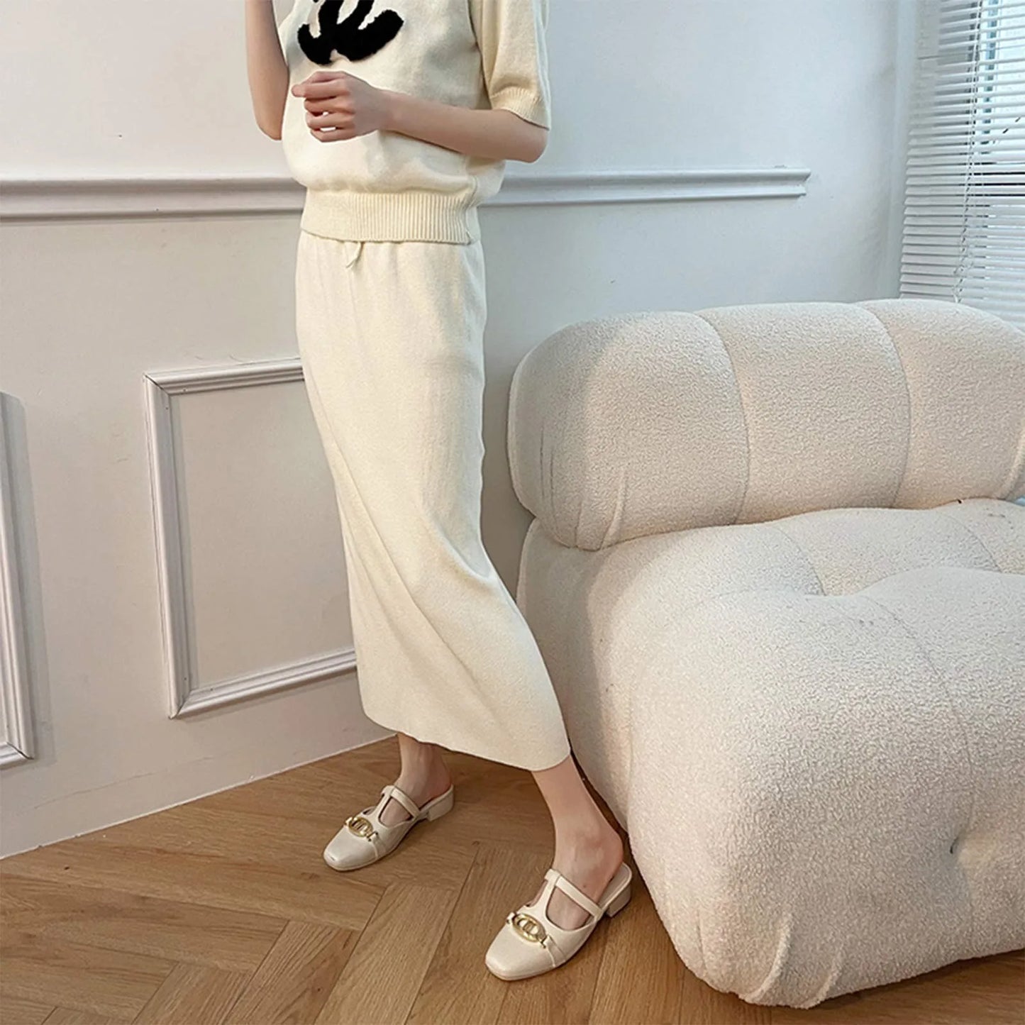 Fashion Summer Sandals Women Low Heel Retro Luxury Metal  Women's Shoes Wear-resistant Daily Walk Slippers