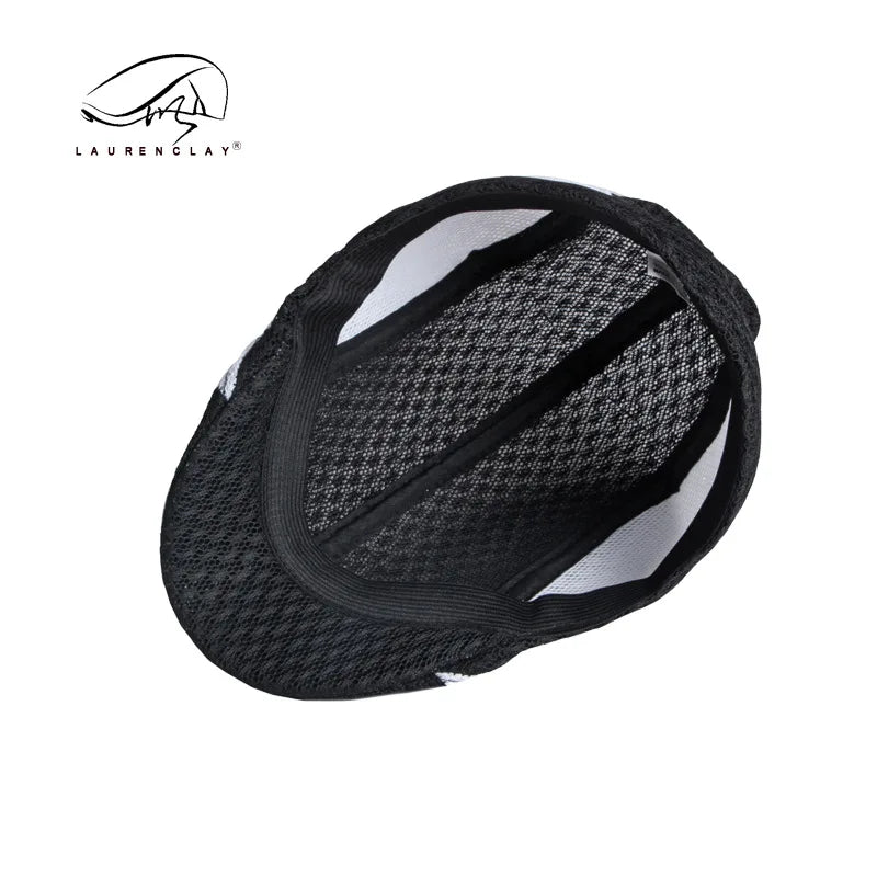 Big Head 58-61cm Summer Men Newsboy Breathable Cap Mesh Cabbie Golf Driving Sun Flat Beret Hats Caps Visors BAZAARHUBO