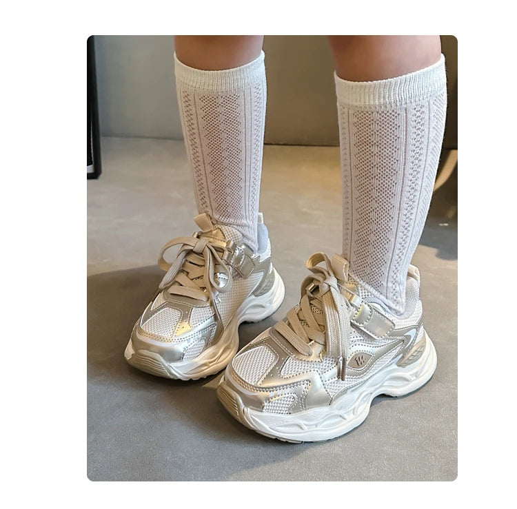 Kids Casual Shoes for Girls Boys 2025 New Non-slip Breathable Mesh Toddler Running Sneakers Fashion Versatile School Sport Shoes