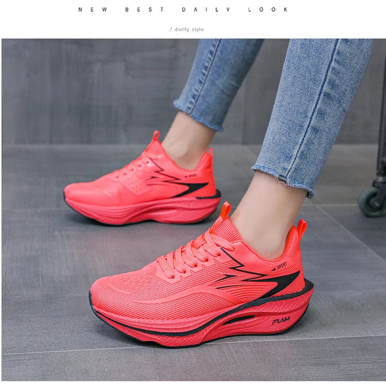 Men's Running Shoes Breathable Lightweight Non-slip Marathon Sneakers Outdoor Comfortable Athletic Walking Casual Trainers