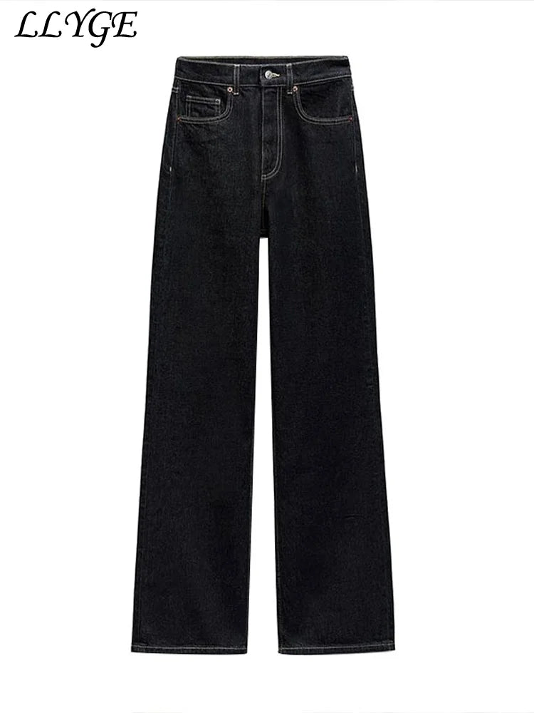 Vintage Belt Denim Jacket Pants Set Women Lapel Single Breasted Jackets Pockets Straight Jeans 2025 Autumn Lady Street Outfits