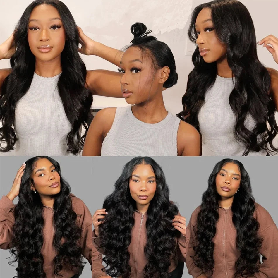V Part Wig Human Hair Body Wave Upgrade No Leave Out Glueless Wigs U Part Shape Wig For Women Pre Plucked Remy Hair Daily 200%