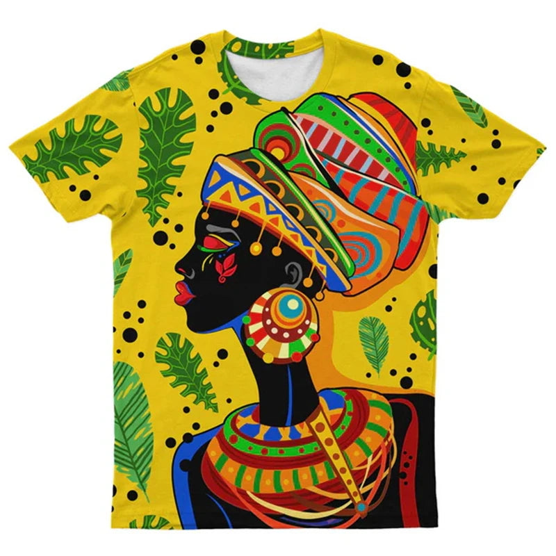 Africa Ethnic T-Shirts African Dashiki 3D Printed Men Women Fashion Streetwear Oversized Short Sleeve T Shirt Tees Tops Clothing