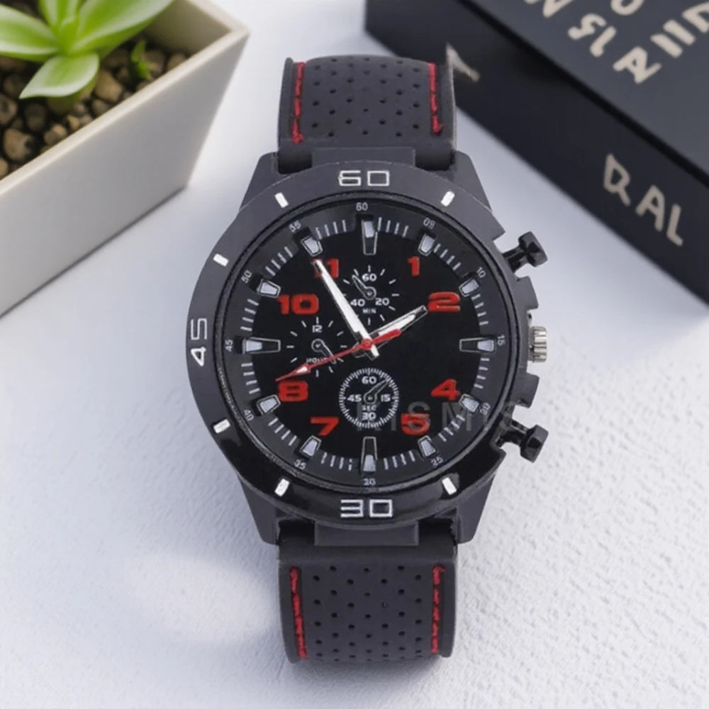 Fashion Men Quartz Watch Business Style Leather Strap Wristwatch 4 Colors Available Stylish Timepiece