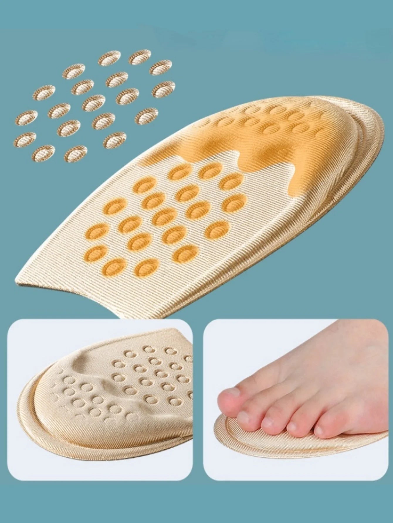 Half Insoles for Shoes Inserts Forefoot Insert Non-slip Sole Cushion Reduce Shoe Size Filler High Heels Pain Relief Shoe Pads