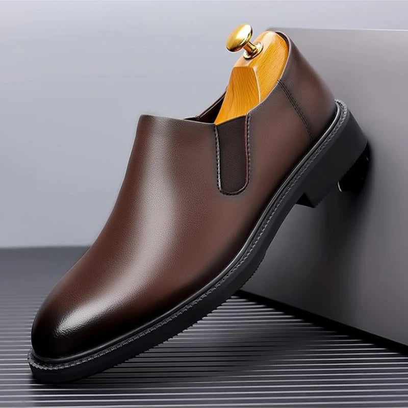 Men's Classic Leather Oxford Shoes Business Casual Dress Shoes Soft Sole Comfortable Slip-On Loafers Driving Office Shoes for Me