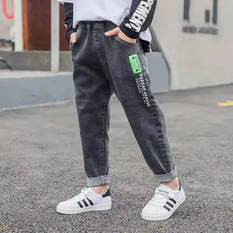 New Casual Kids Boys Clothes Jeans Pants Children Wears Denim Clothing Infant Baby Trousers Bottoms 4 5 6 7 8 9 10 11 12Years