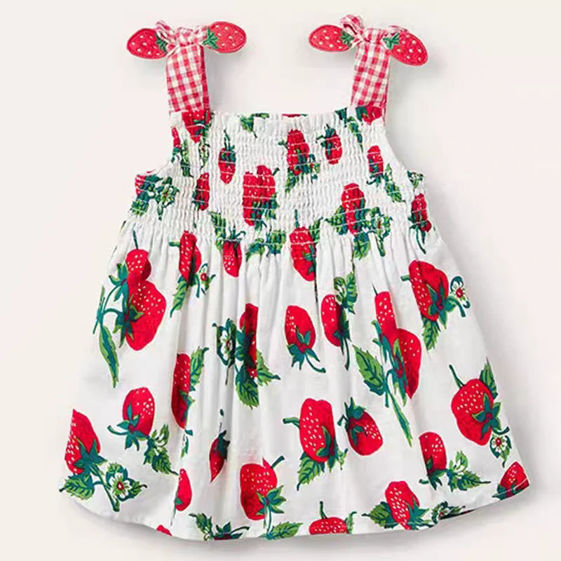 Little maven Baby Girls Casual Clothes Little  Girls 2026 New Summer Dress Kids Elegant Party Dress Children's Clothing