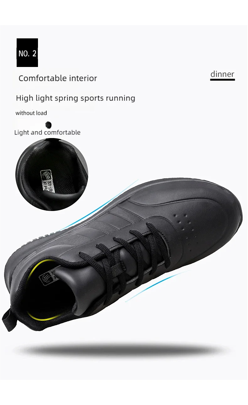 Chef shoes four season soft-sole anti-slip oil-proof waterproof portable kitchen work shoes fashion plus size casual men's shoes