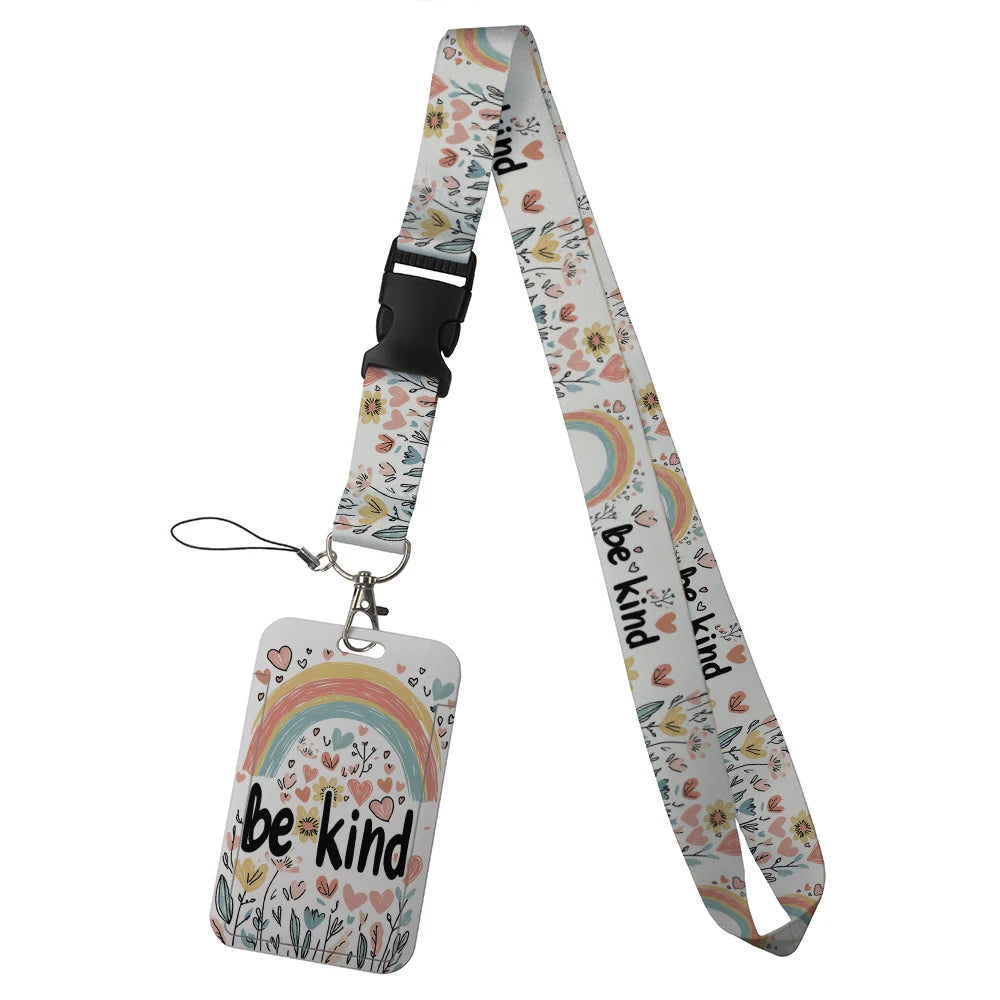 quotation card holder Lovely hanging rope  ID pass hang accessories holder lanyard Student  Bus passr protective Case