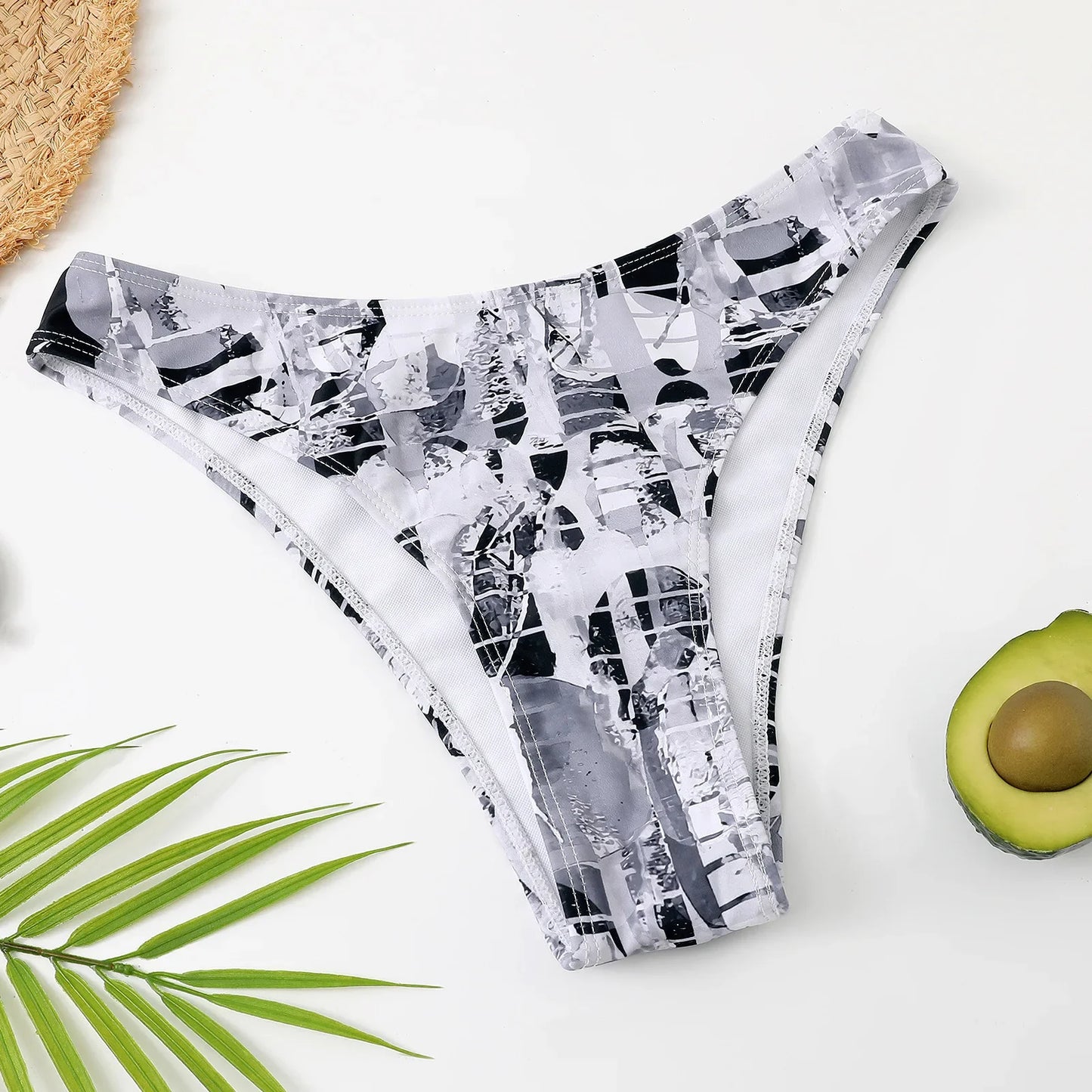 Sexy Printed 4 Piece Bikinis Women Push Up Swimwear With Wrap Long Sleeve Skirt Swimsuit Bathing Suit Beach Wear Female