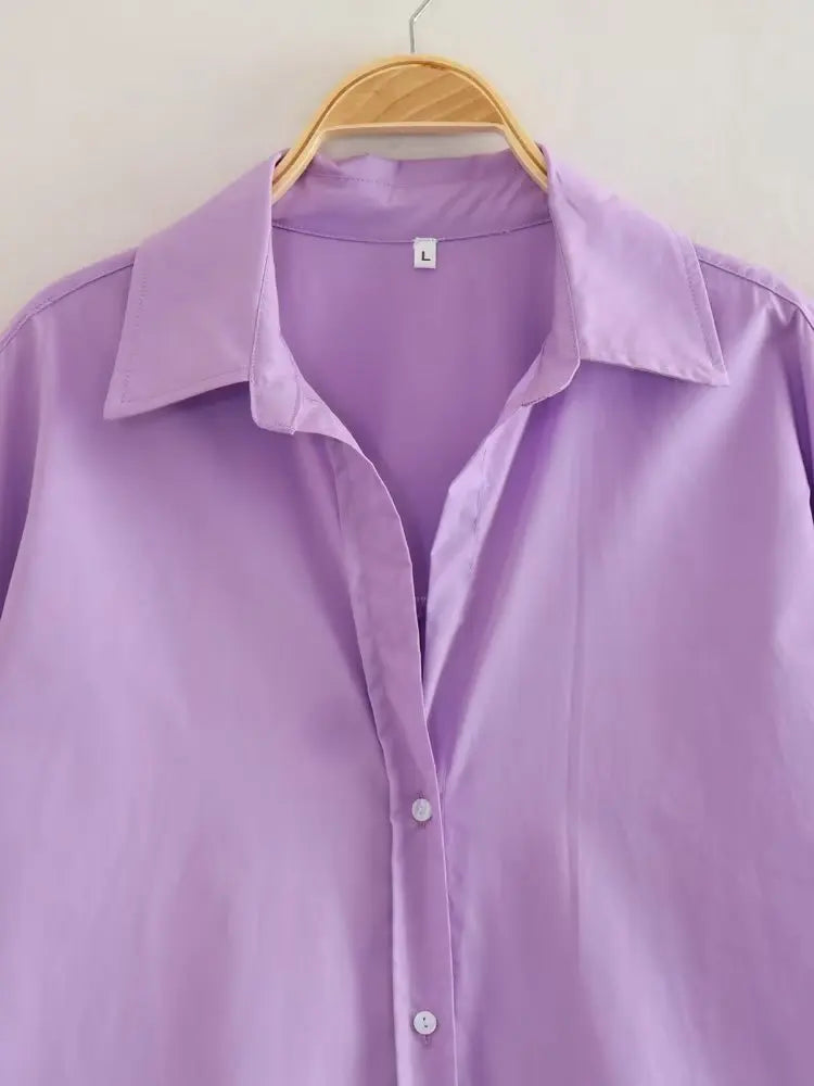 MUJER Women Shirt Multicolour Button Up Shirt Women Summer Long Sleeve Top Female Streetwear Oversize Shirts And Blouses Women