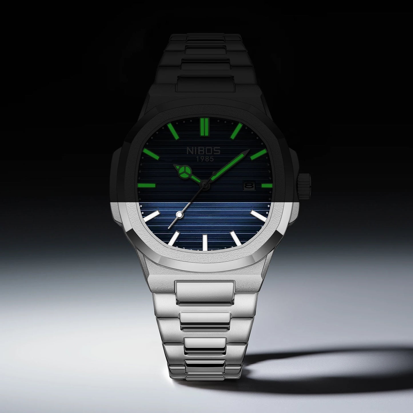 NIBOSI Men Watches Analog Quartz Stainless Steel Military Watches for Men Waterproof Business Classic Design Date Wrist Watch
