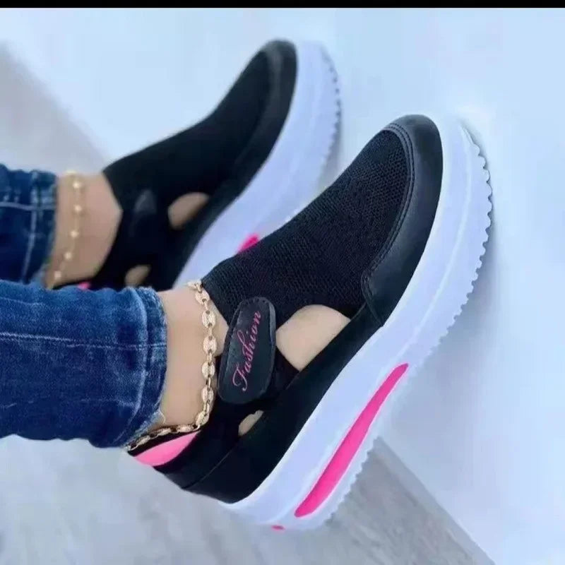 Shoes Womens Sneakers Female Casual Shoes 2025 Summer New Breathable Mesh Ladies Sport Shoes Vulcanized Women Platform Sandals