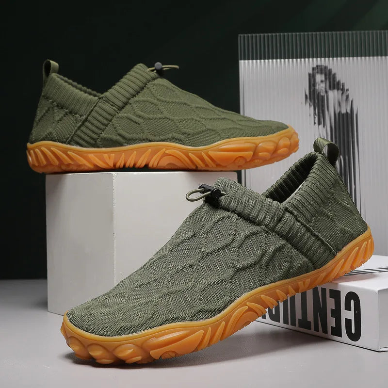 Minimalist Men's Barefoot Shoes Anti Slip Breathable Knitting Walking Shoes for Men Wear-resistant Lightweight Running Sneakers