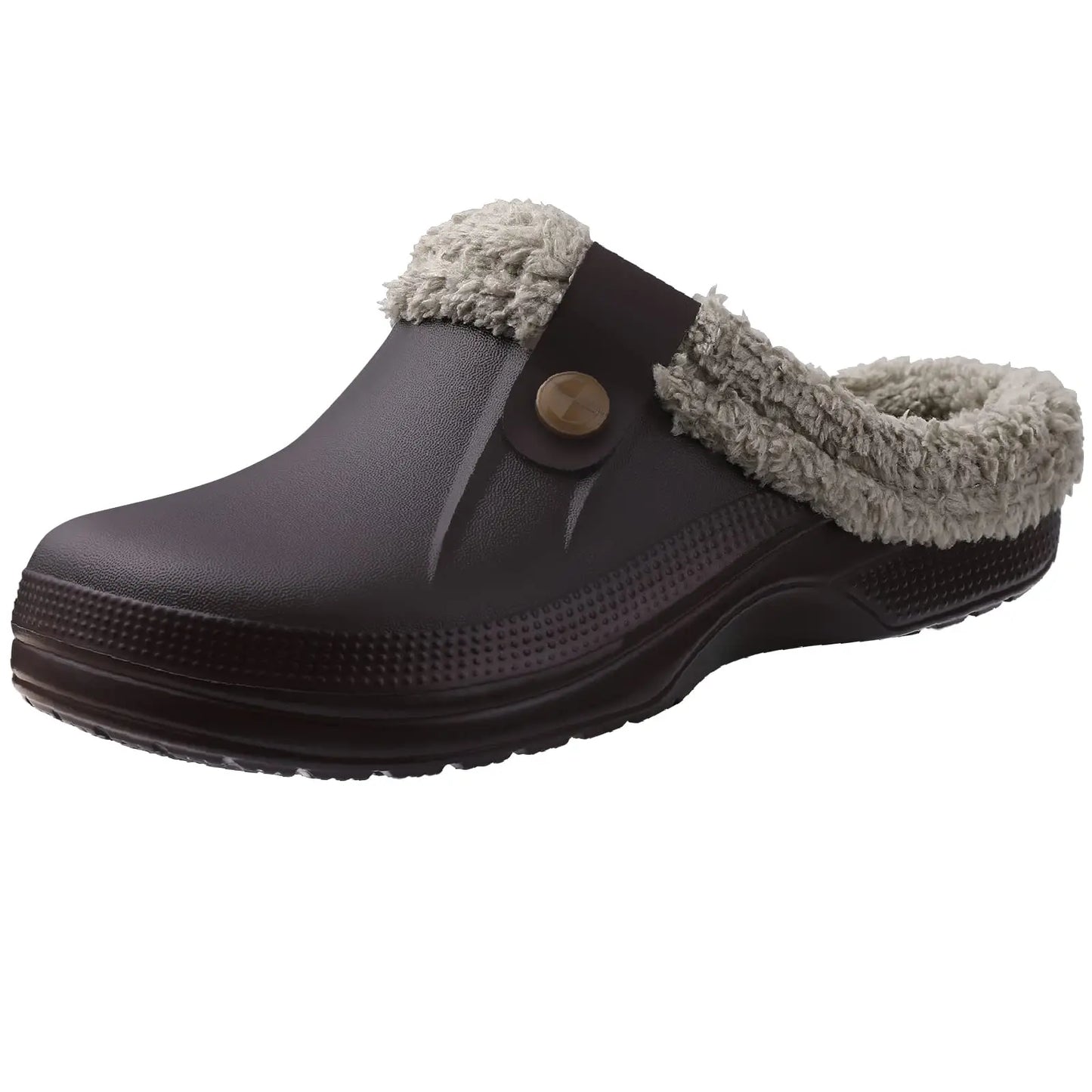 Crestar New Home Warm Slippers For Women Men Winter Soft Plush Slippers Female Clogs Outdoor Waterproof Non-slip Cotton Slippers