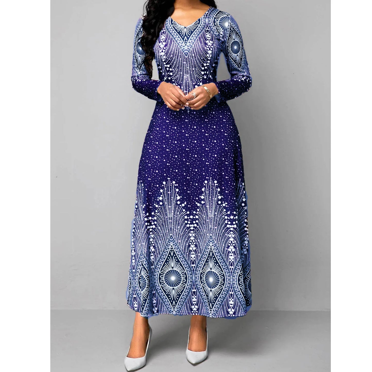 New 2026 Women's South African Long Dress For Women Dashiki Fashion Summer Print Dress Ankara Party Dress Festa African Clothing