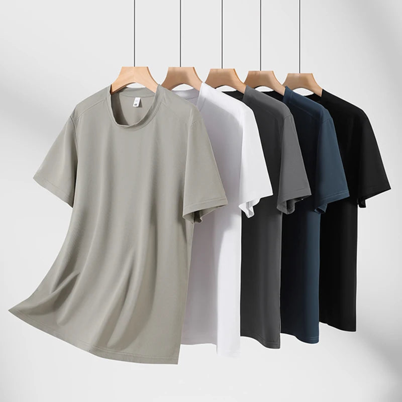 LNGXO Sports T-Shirt Man Trekking Hiking Climbing Running Sports Short Sleeve Tee Stretch Quick Dry T-Shirt Gym Sportswear