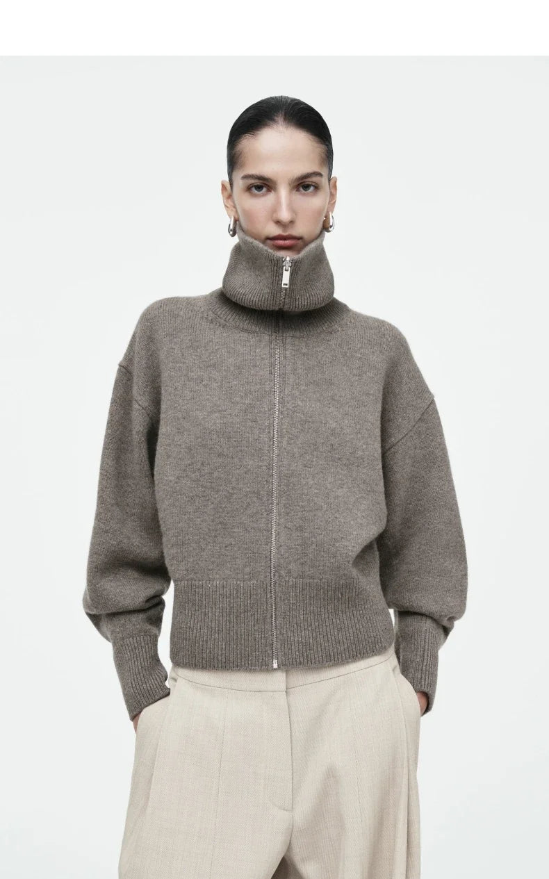 Ethereal MD 2026 YAZHIMEI cos mod spring new style of Ladies' casual standard fit waist-cinching knitted pilot jacket