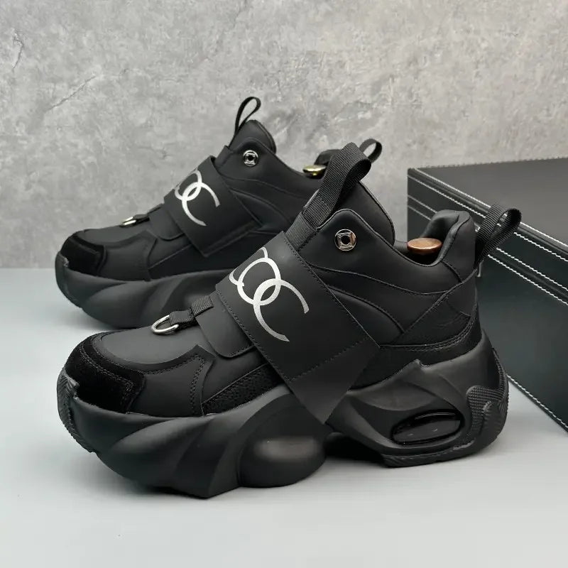 Men's Sport Shoes Comfortable Casual Running Shoes 2026 Spring Autumn Thick Bottom Heightening Korean Style Versatile Dad Shoes