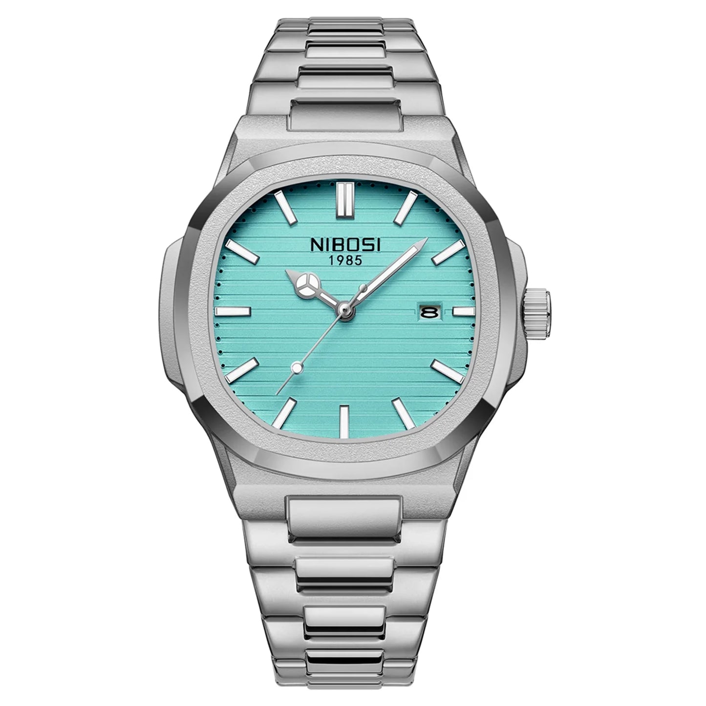 NIBOSI Men Watches Analog Quartz Stainless Steel Military Watches for Men Waterproof Business Classic Design Date Wrist Watch