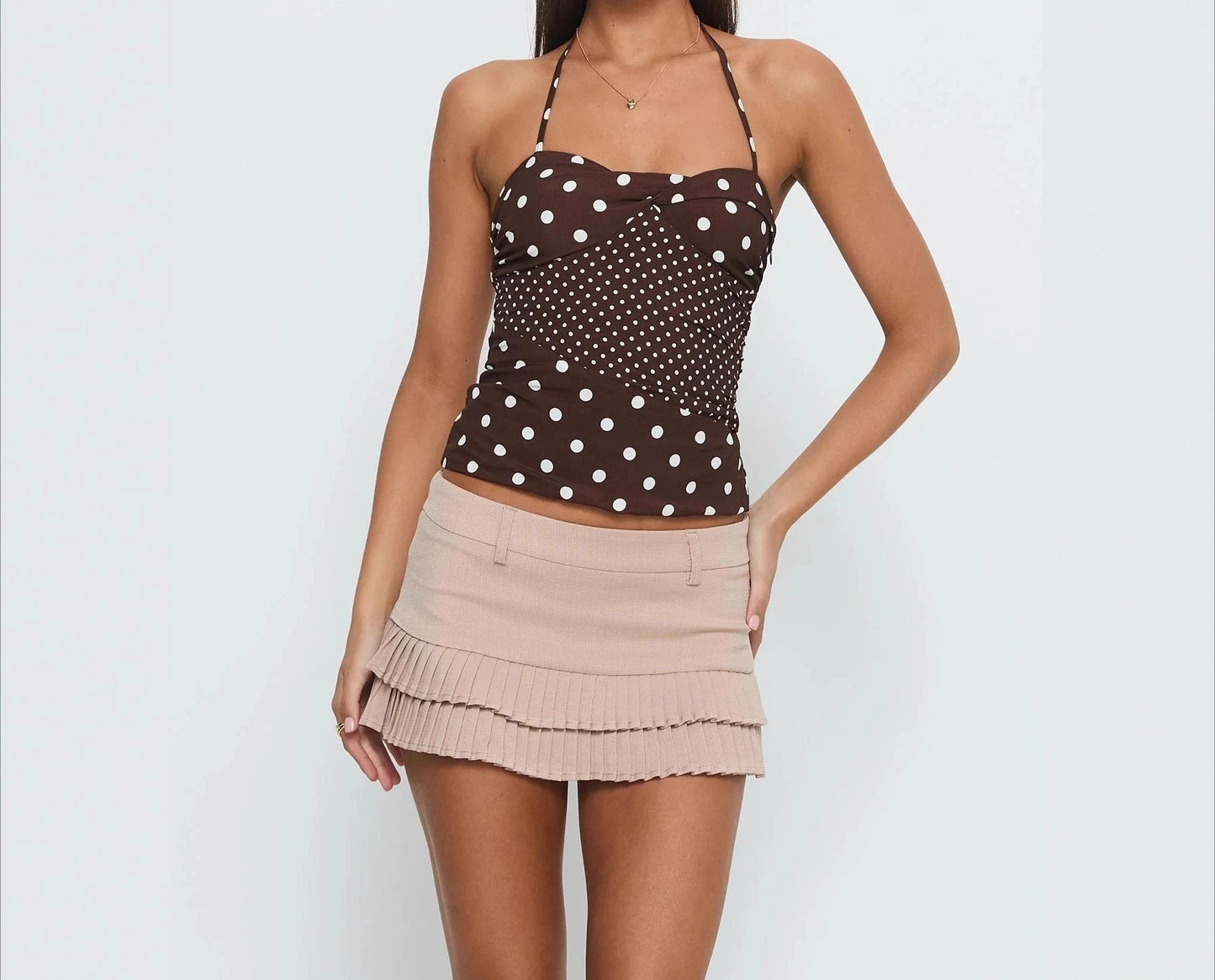2026 European and American Ladies Fashion Sexy Hot Girls Low-waist Pleated Short Skirt Pants To Prevent Exposure