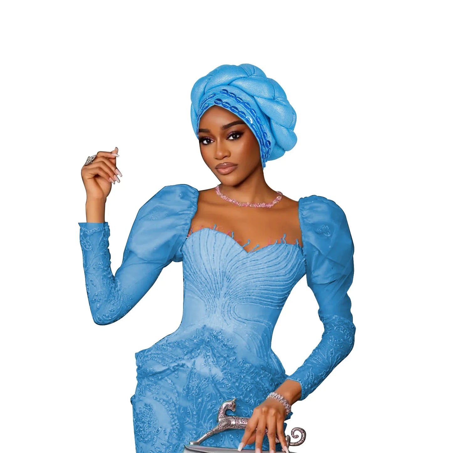 Fashion Hats for Women African Headtie Turban Auto Gele Head Wraps Cap Wedding Party Muslim Hijab Bonnet Headscarf Nigeria Geles