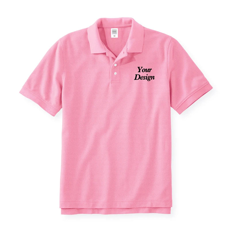 Quality Custom Polo 100% Cotton Print Your Brand Design Logo Company Group Team Slogan Text PoloShirt Work Wear Uniform 230gsm
