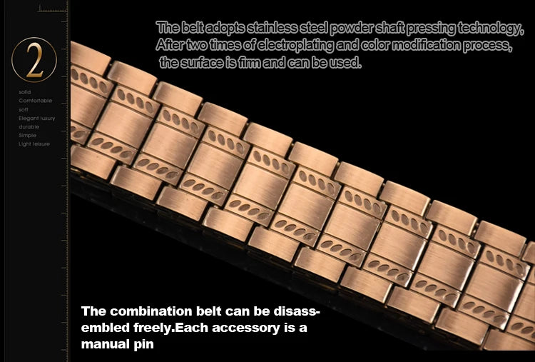 Men's belt Stainless steel Belt Retro Dragon metal Belt Gold Color Charm Belt Hip Hop Punk Strap self-defense luxury Belt male BAZAARHUBO