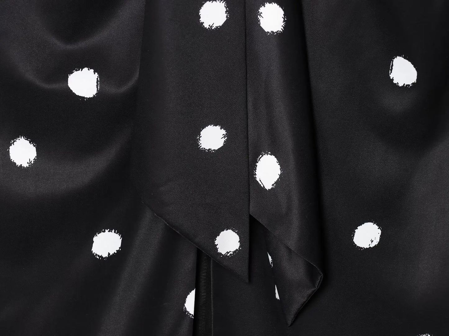 TFAFXY 2025 Polka Dot Skirt Women Wrap Ruched Midi Skirt Woman New Fashion Elegant Long Skirts For Women Party Skirts