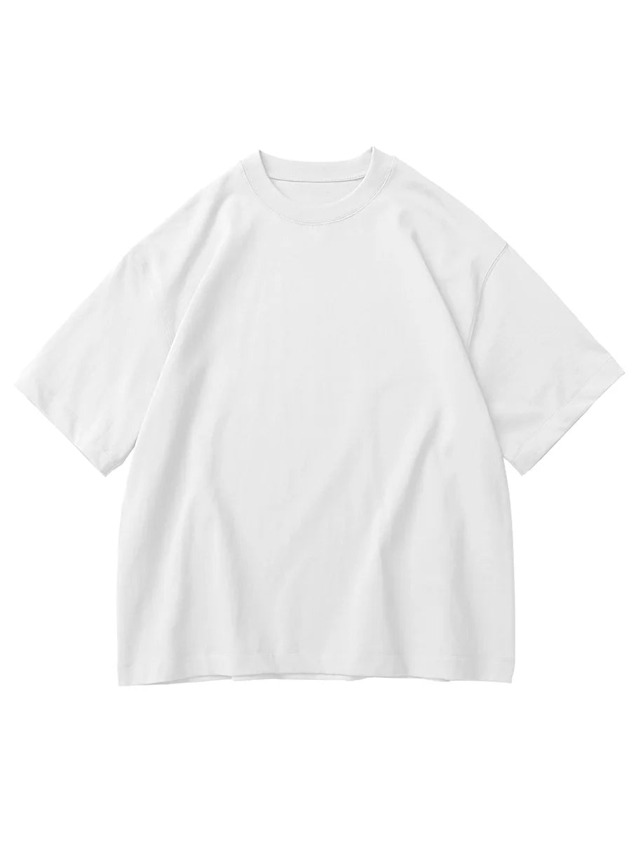 11.29oz 320Grams Heavy Cotton Weight Oversized Loose Men T-shirt Solid Color Drop Shoulder Short Sleeve High Quality