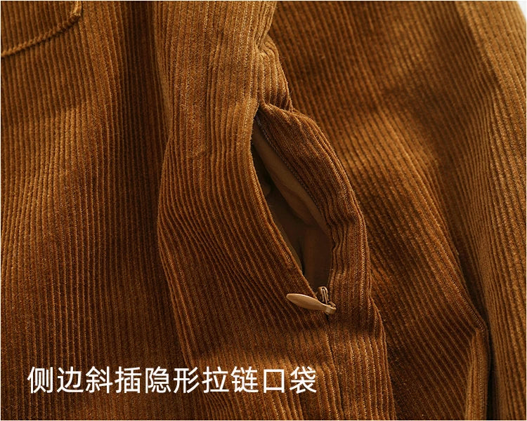 Reversible A+B fabric outdoor functional cargo jacket men's loose pocket lapel retro American casual jacket