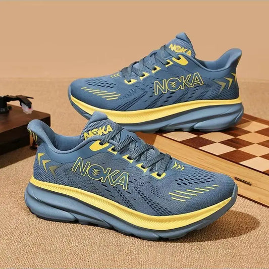 New men's casual sports shoes with shock absorption, breathable running shoes, anti slip and wear-resistant outdoor hiking shoes
