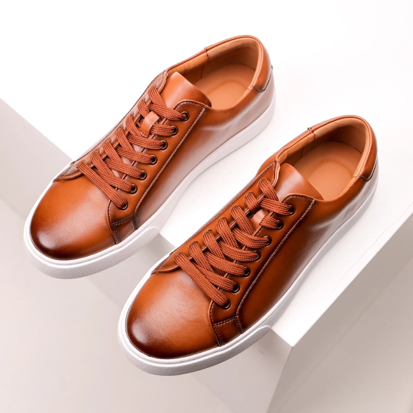 Mens Sneakers Genuine Leather Casual Outdoor Shoes Non-Slip Breathable Luxury Brand Footwear Top Quality Handmade White Shoe Men
