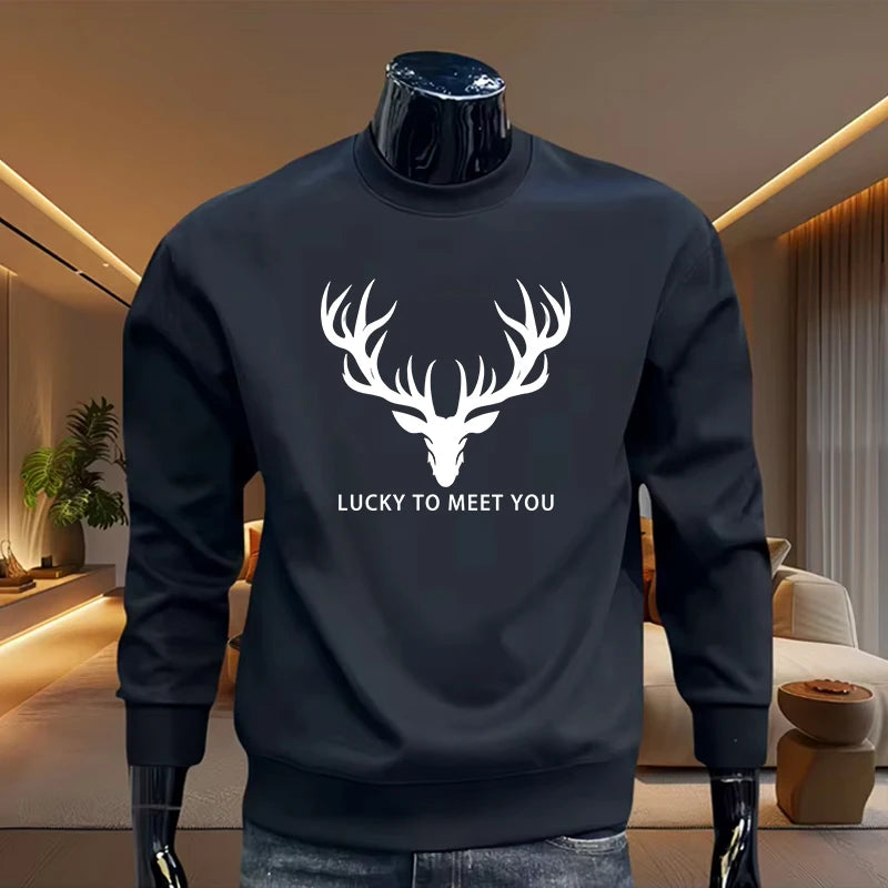 2026 New Arrival Men's Sweatshirt Spring Autumn Daily Casual Fashion O-neck Hoodie Male Home Outdoor Comfort Long Sleeve Tops