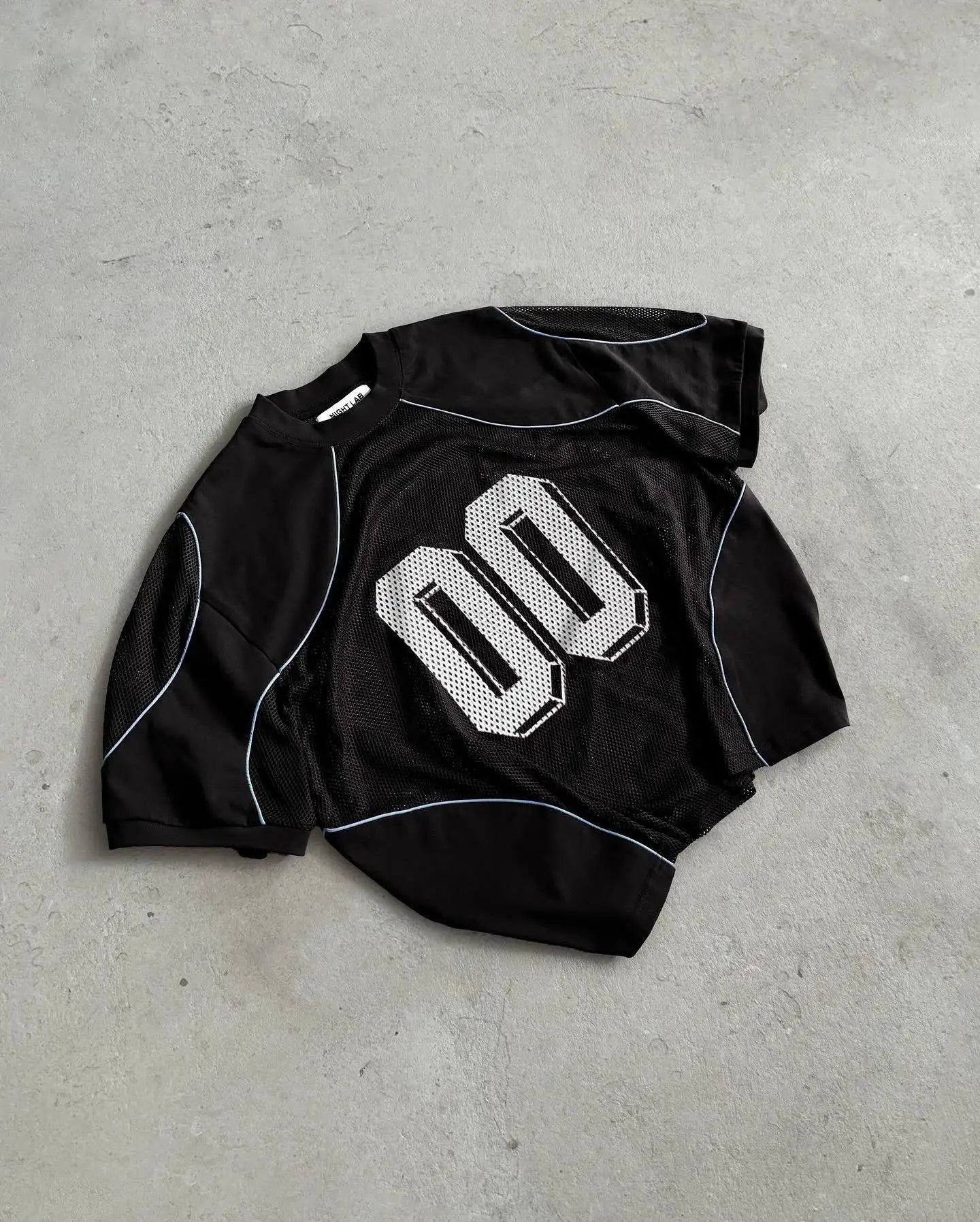 Summer European/American Fashion Mesh Patchwork Loose Top for Men Digital Pattern Printed Breathable Sportswear Couple Jersey