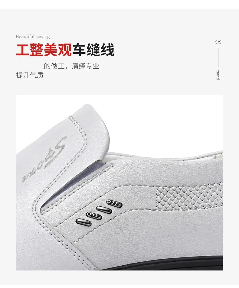 Leather Shoes Men Loafers Shoes 2026 Spring Summer Men Breathable Outdoor Casual Footwear Business Formal Single Shoes Sneakers