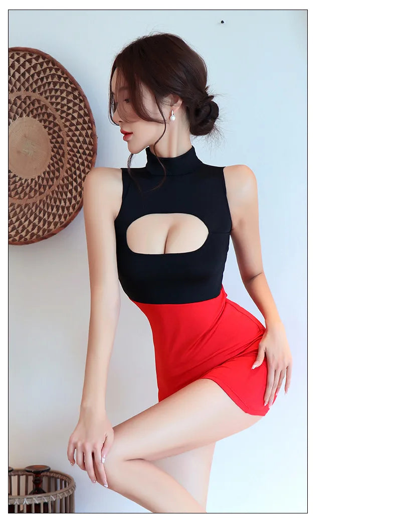 Dress Deep V busty tight hugging skirt secretary uniform seductive women's dress dresses in offers elegant womens party dresses