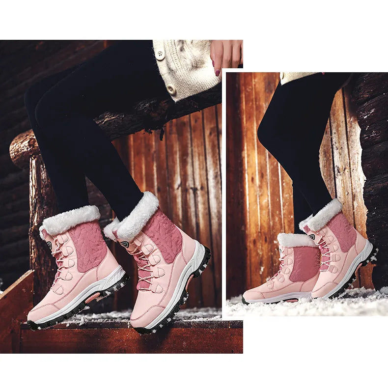 Winter New Women's Boots Plush Warm Women's Snow Boots Outdoor Non-slip Sneakers High Quality Waterproof Women Boots Botas Mujer
