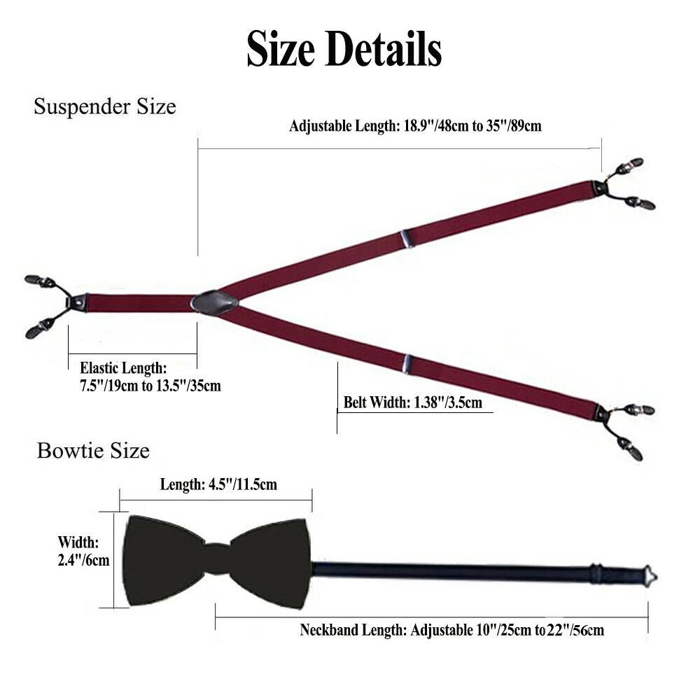 Hi-Tie Silk Adult Men's suspenders Set Leather Metal 6 Clips Braces Gold Brown Floral Vintage Men Fashion Wedding Suspenders Men BAZAARHUBO